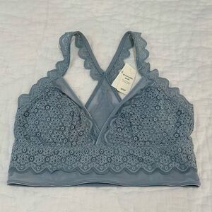 NWT Aerie Eyelet Racerback Bralette - Removable Padding